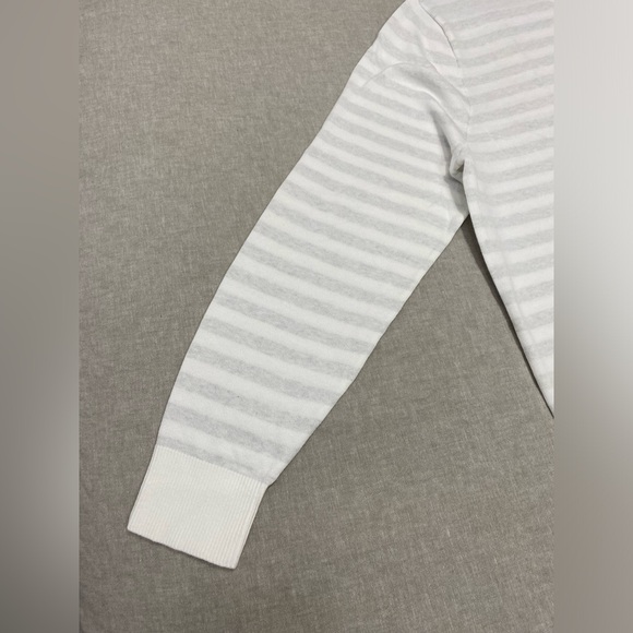 Goodfellow & Co Men's Striped Pullover Sweater, Color White/Striped,Size L - Picture 6 of 13